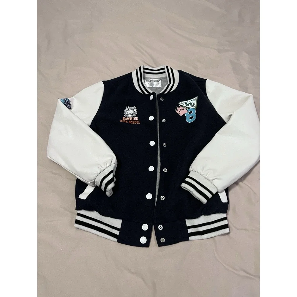 Stranger Things Jacket Justice Varsity Hawkins High Tigers Girls  Small 7/8